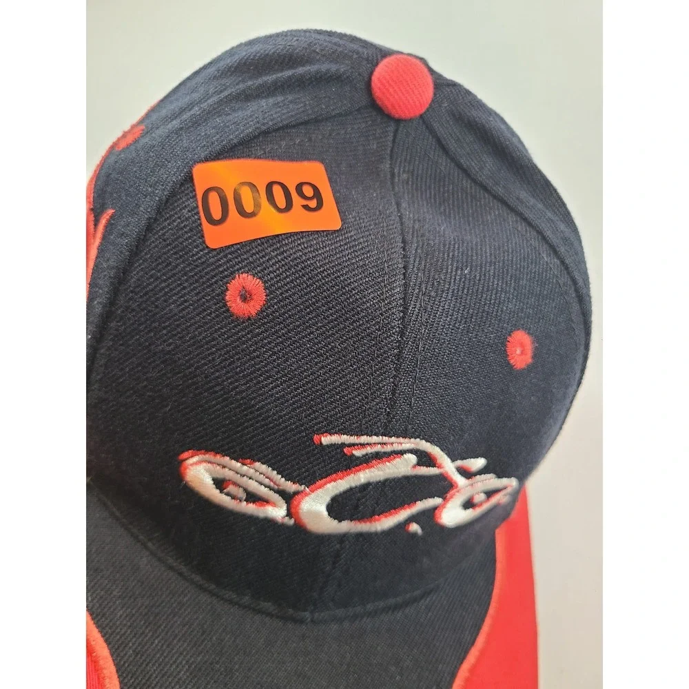 Orange County Choppers OCC Hat Men Black Red Flame Embroidered Baseball Cap OSFA